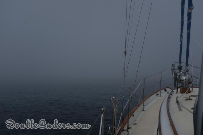 Tayana 37, sailboat, fog