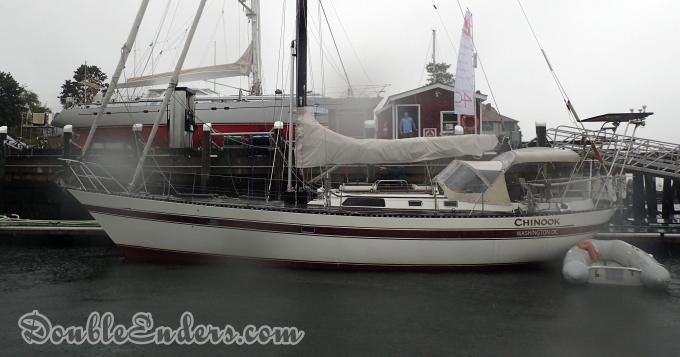 Lafitte 44 sailboat, Camden, Maine, canoe stern